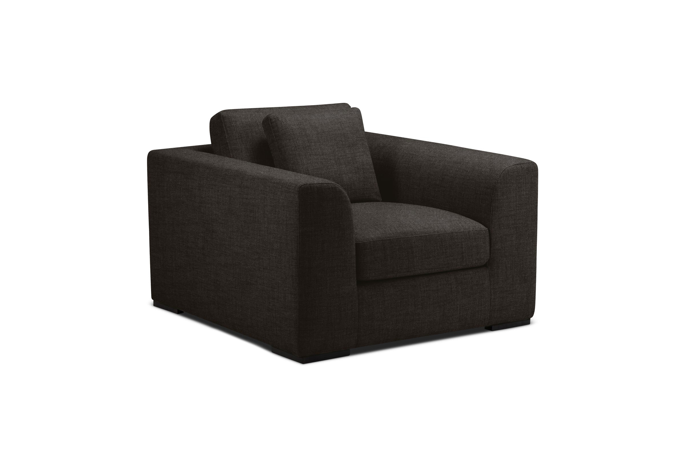 Caro Armchair in Harrison Charcoal Fabric