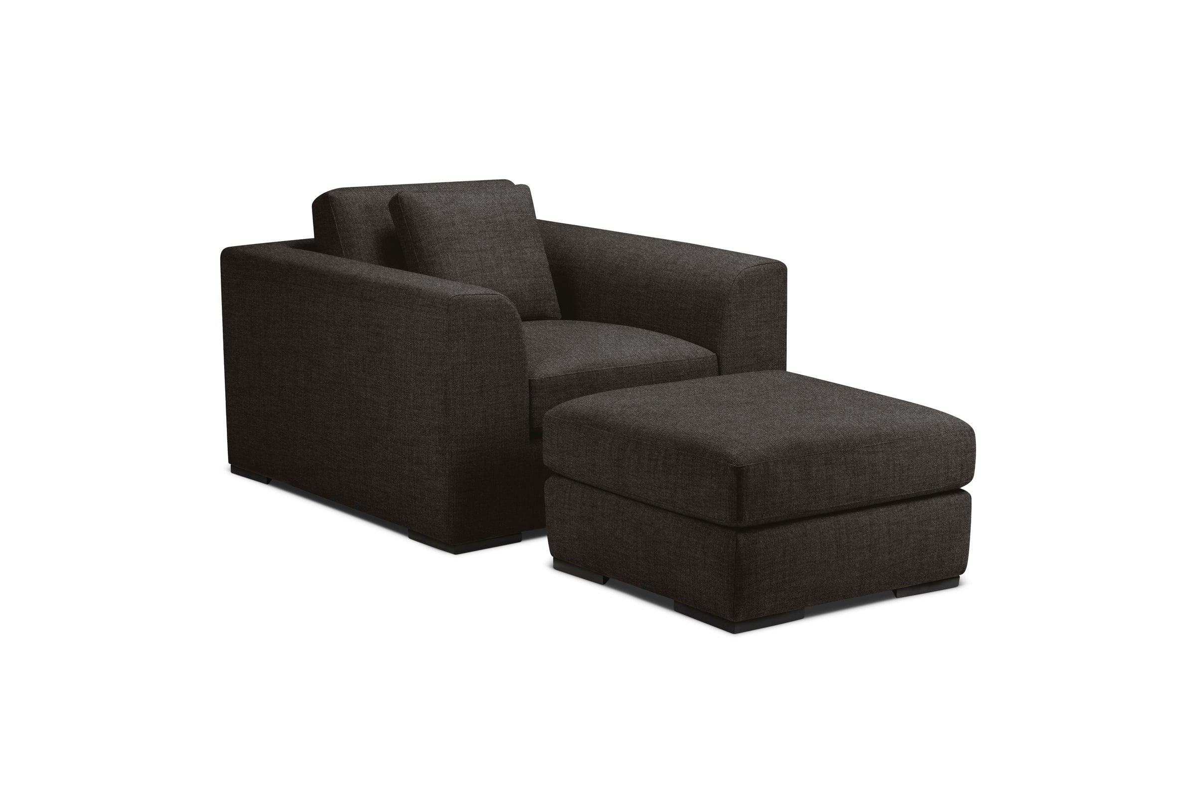 Caro Armchair in Harrison Charcoal Fabric