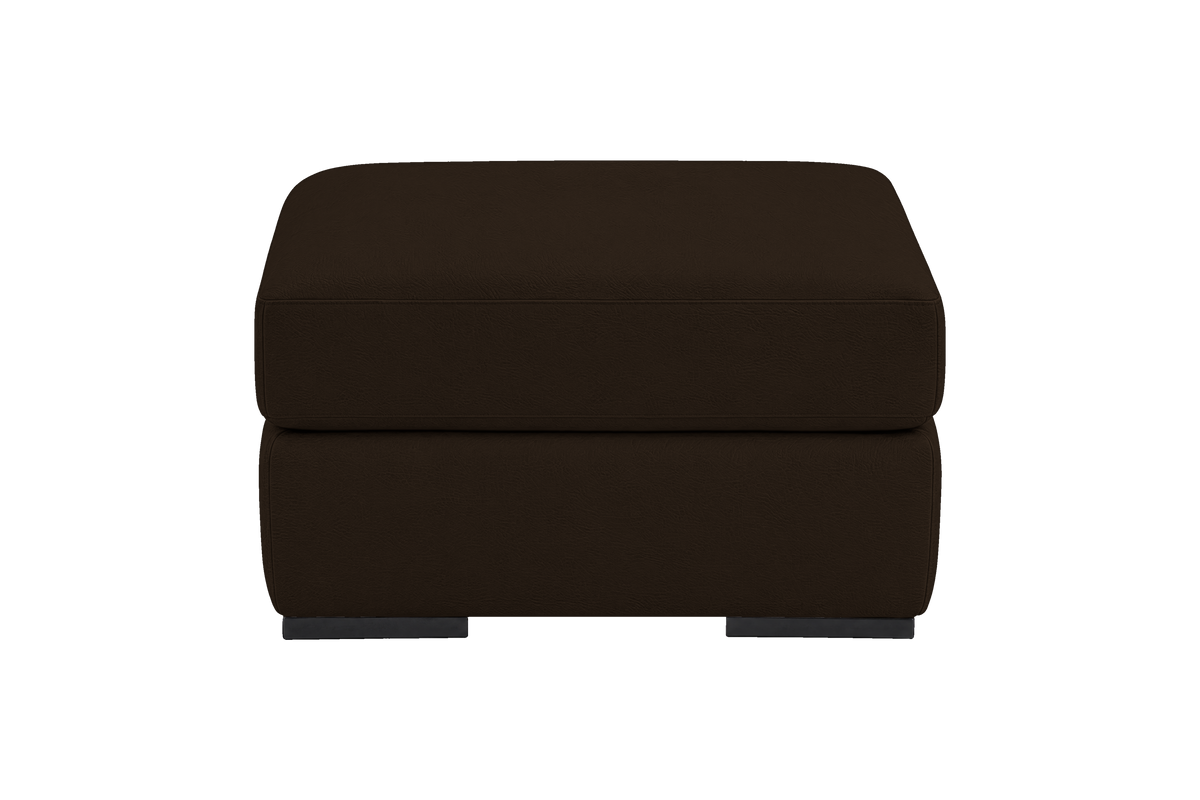 Caro Footstool in Marfa Charcoal
