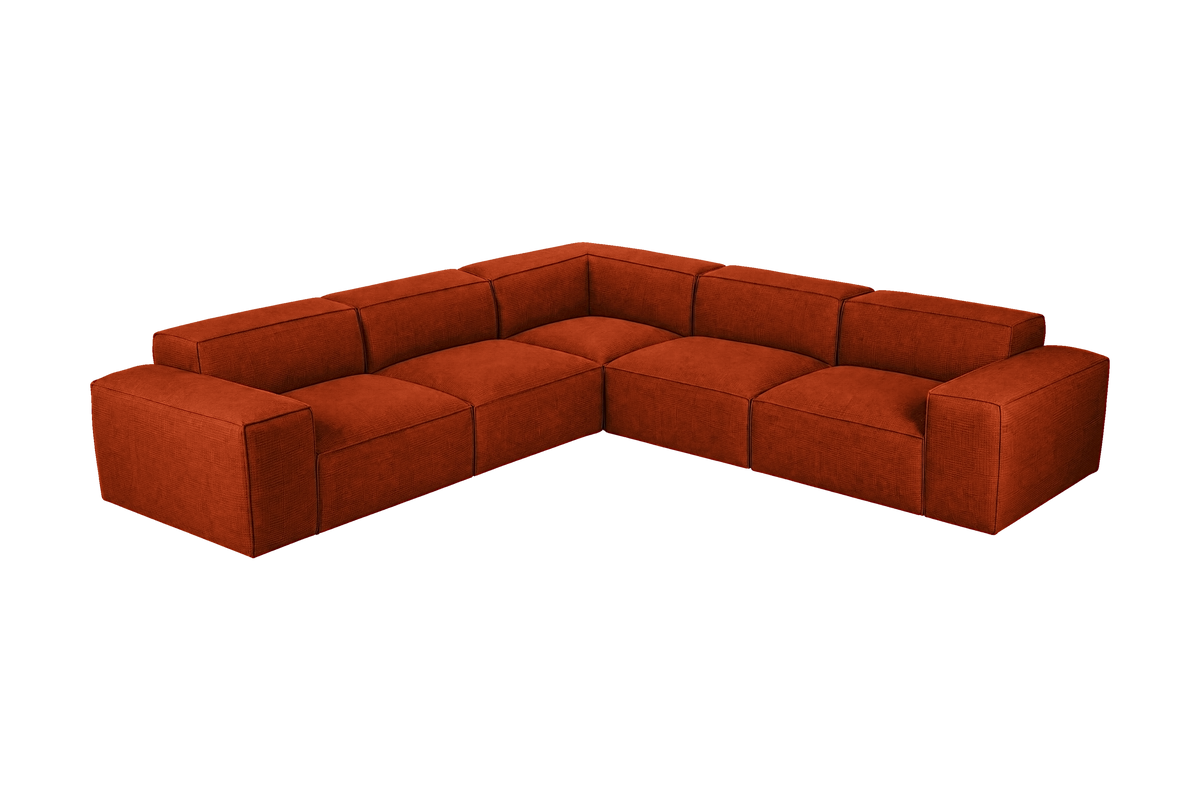 Elo Corner Sofa in Roni Poppy