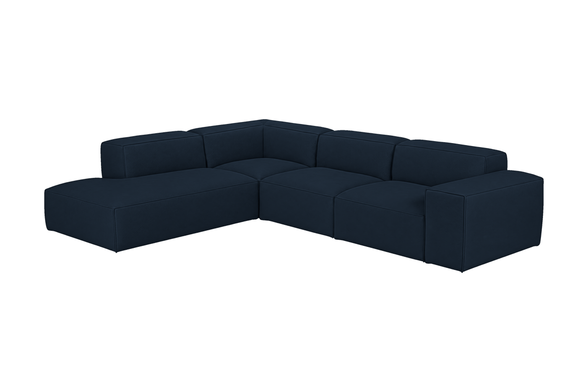 Elo Left Bumper Sectional in Dante Aqua