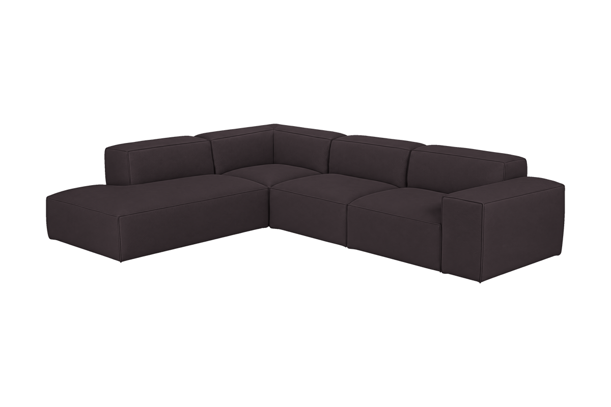 Elo Left Bumper Sectional in Dante Charcoal