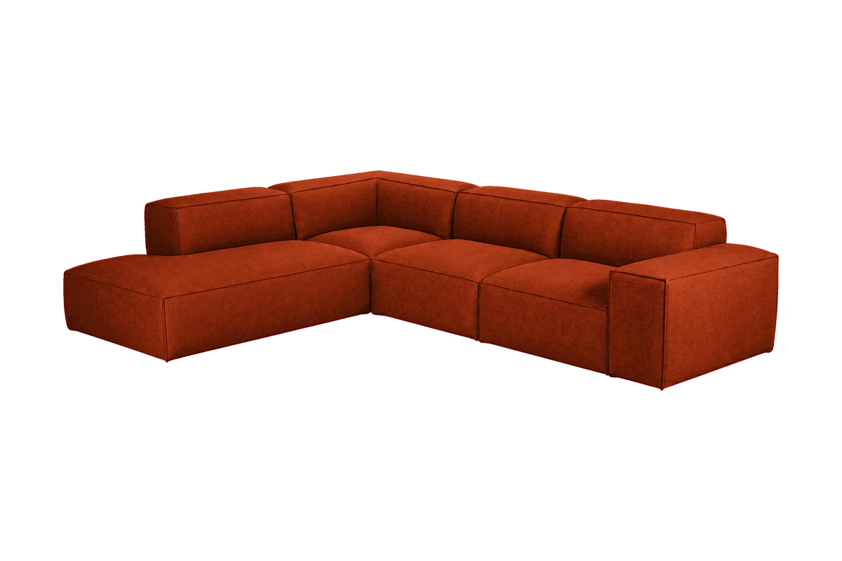 Elo Left Bumper Sectional in Roni Poppy