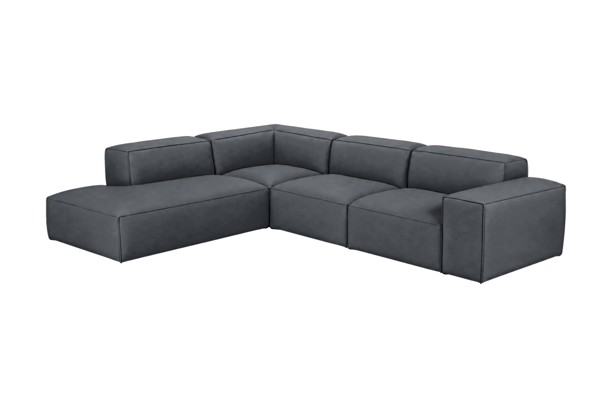 Elo Left Bumper Sectional in Dante Shark