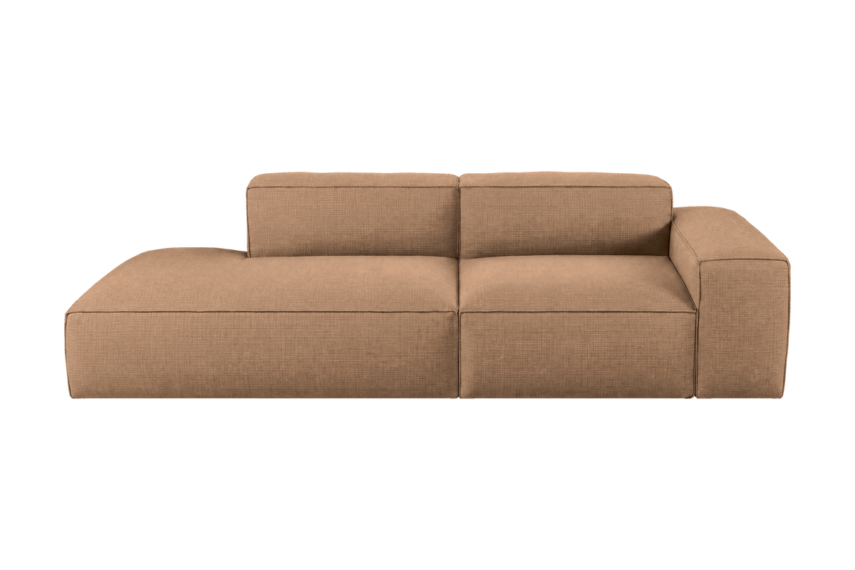 Elo Left Chaise Sofa in Roni Biscotti