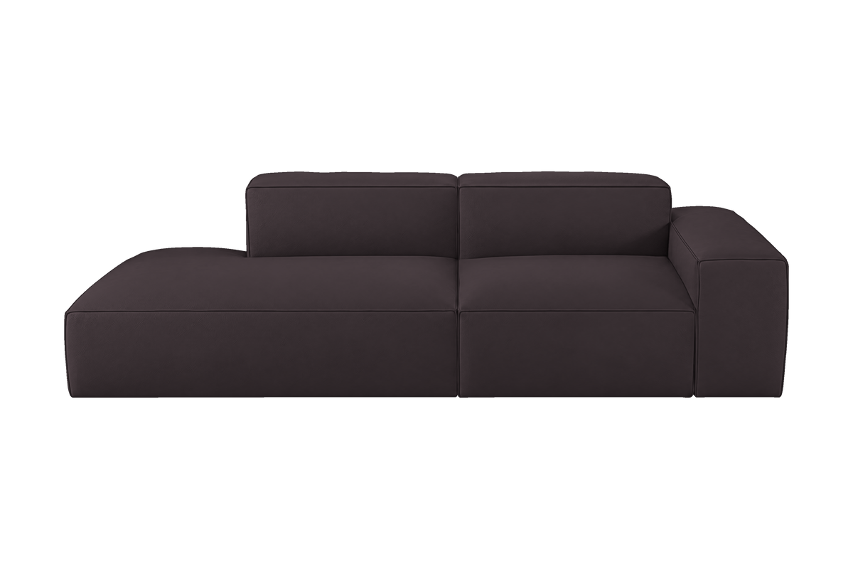 Elo Left Chaise Sofa in Dante Charcoal