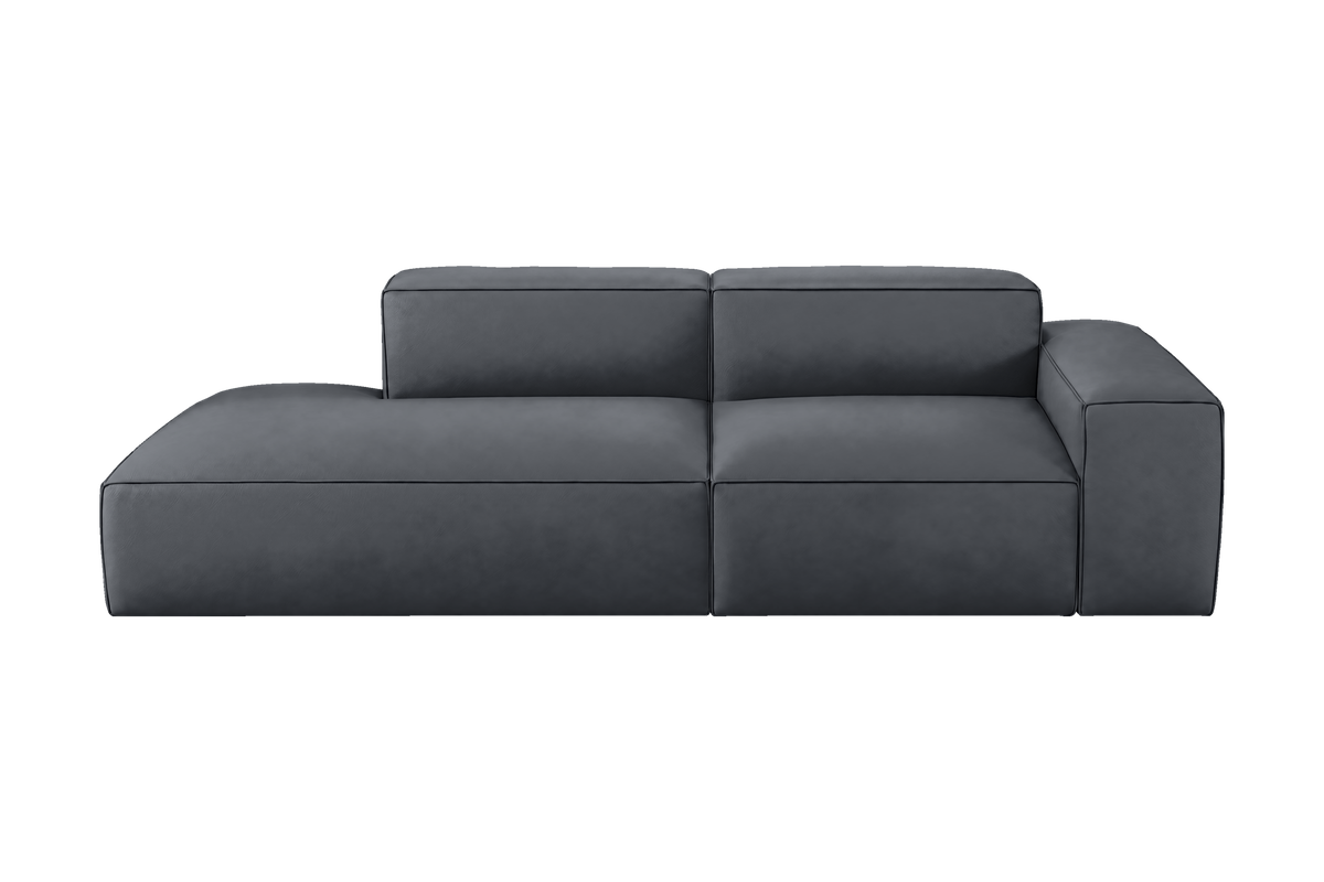 Elo Left Chaise Sofa in Dante Shark