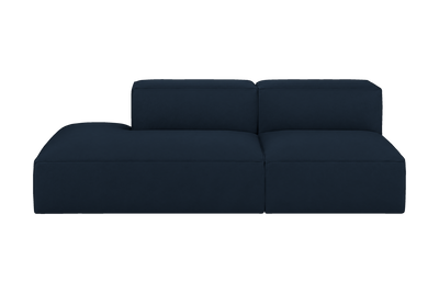 Elo Left Open Chaise Sofa in Dante Aqua