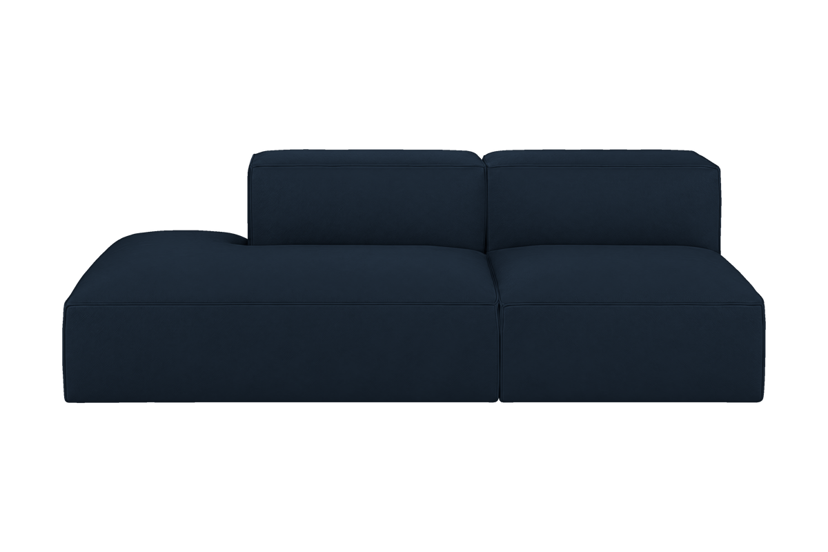 Elo Left Open Chaise Sofa in Dante Aqua