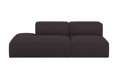 Elo Left Open Chaise Sofa in Dante Charcoal