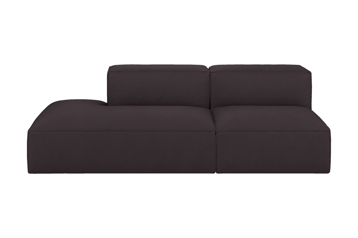 Elo Left Open Chaise Sofa in Dante Charcoal