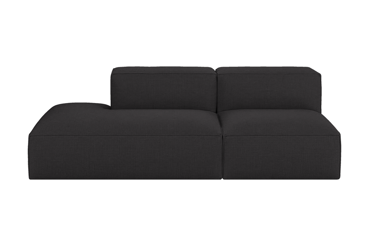Elo Left Open Chaise Sofa in Roni Ember