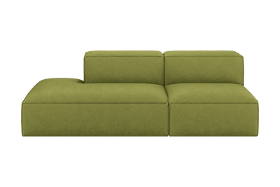 Elo Left Open Chaise Sofa in Fresco Key Lime