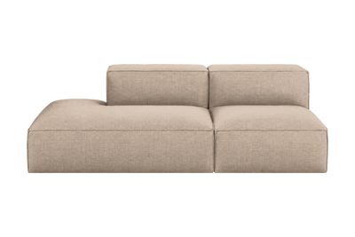 Elo Left Open Chaise Sofa in Roni Pine Nut
