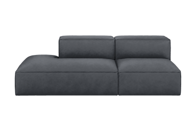Elo Left Open Chaise Sofa in Dante Shark