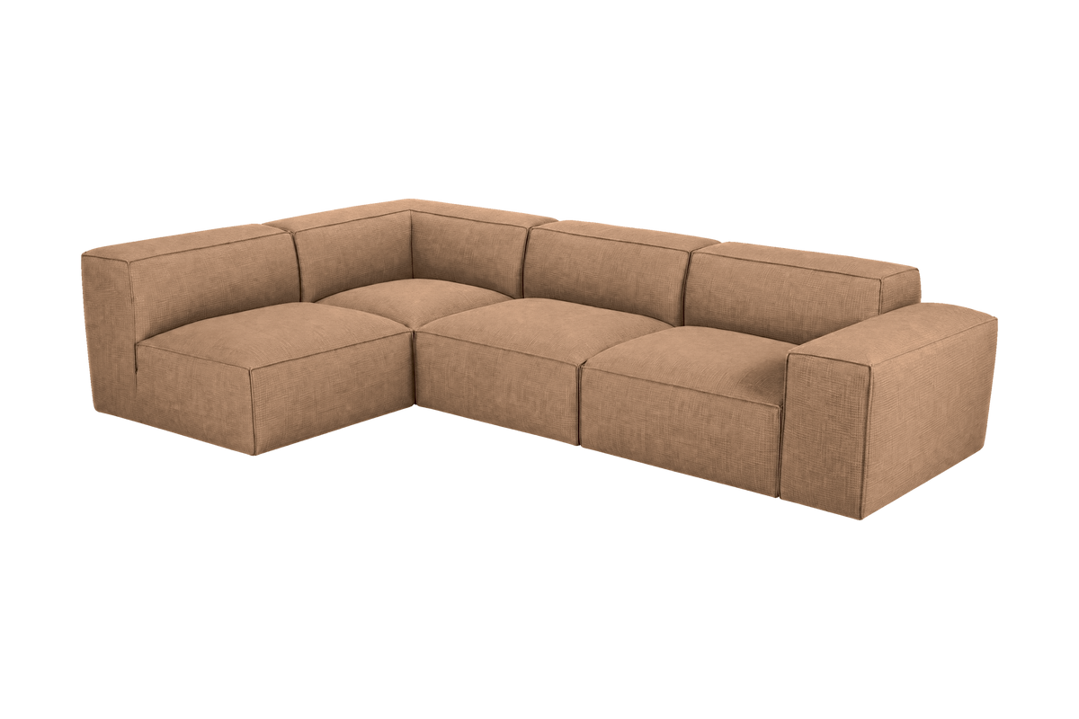 Elo Left Open Sectional in Roni Biscotti