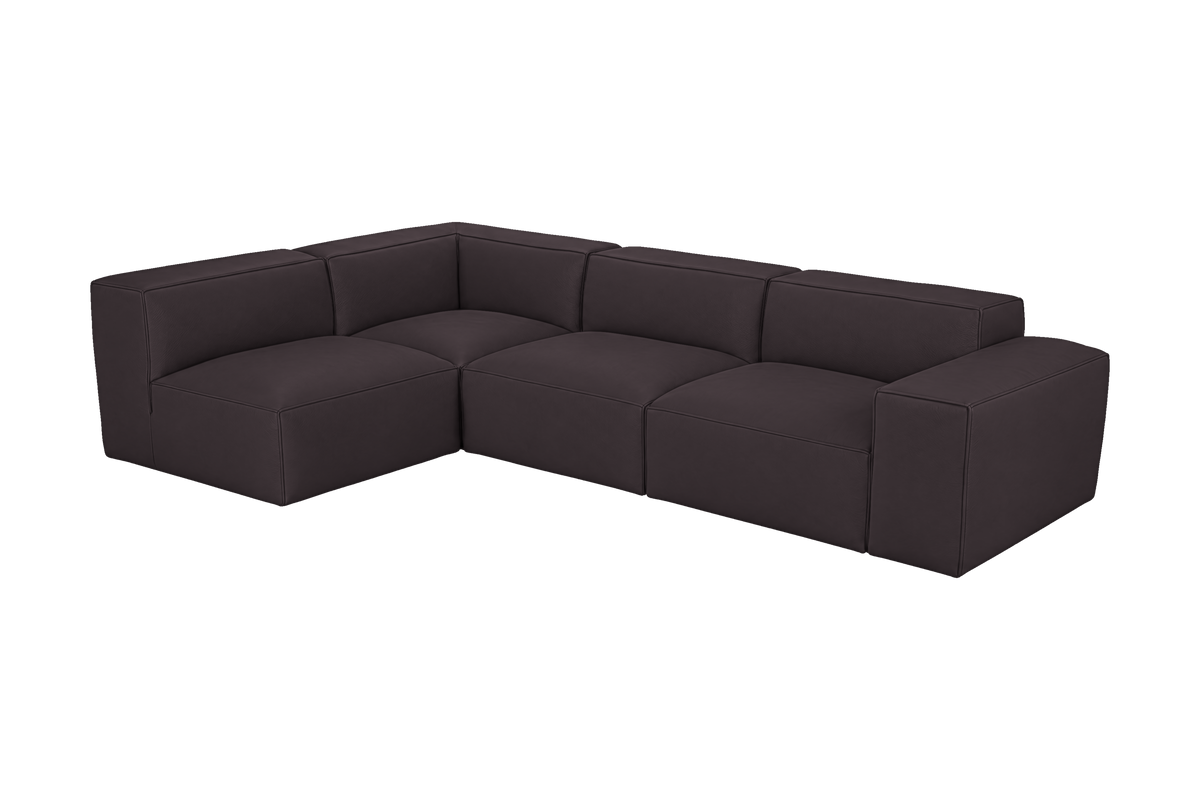 Elo Left Open Sectional in Dante Charcoal