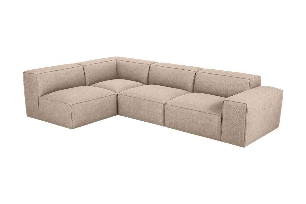 Elo Left Open Sectional in Roni Pine Nut