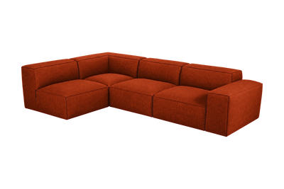 Elo Left Open Sectional in Roni Poppy