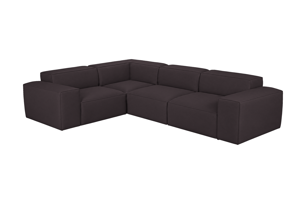 Elo Left Sectional in Dante Charcoal