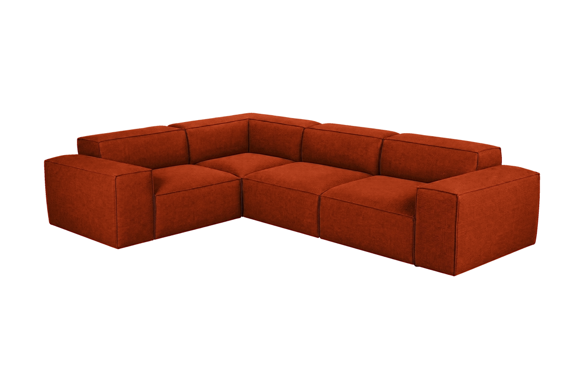 Elo Left Sectional in Roni Poppy