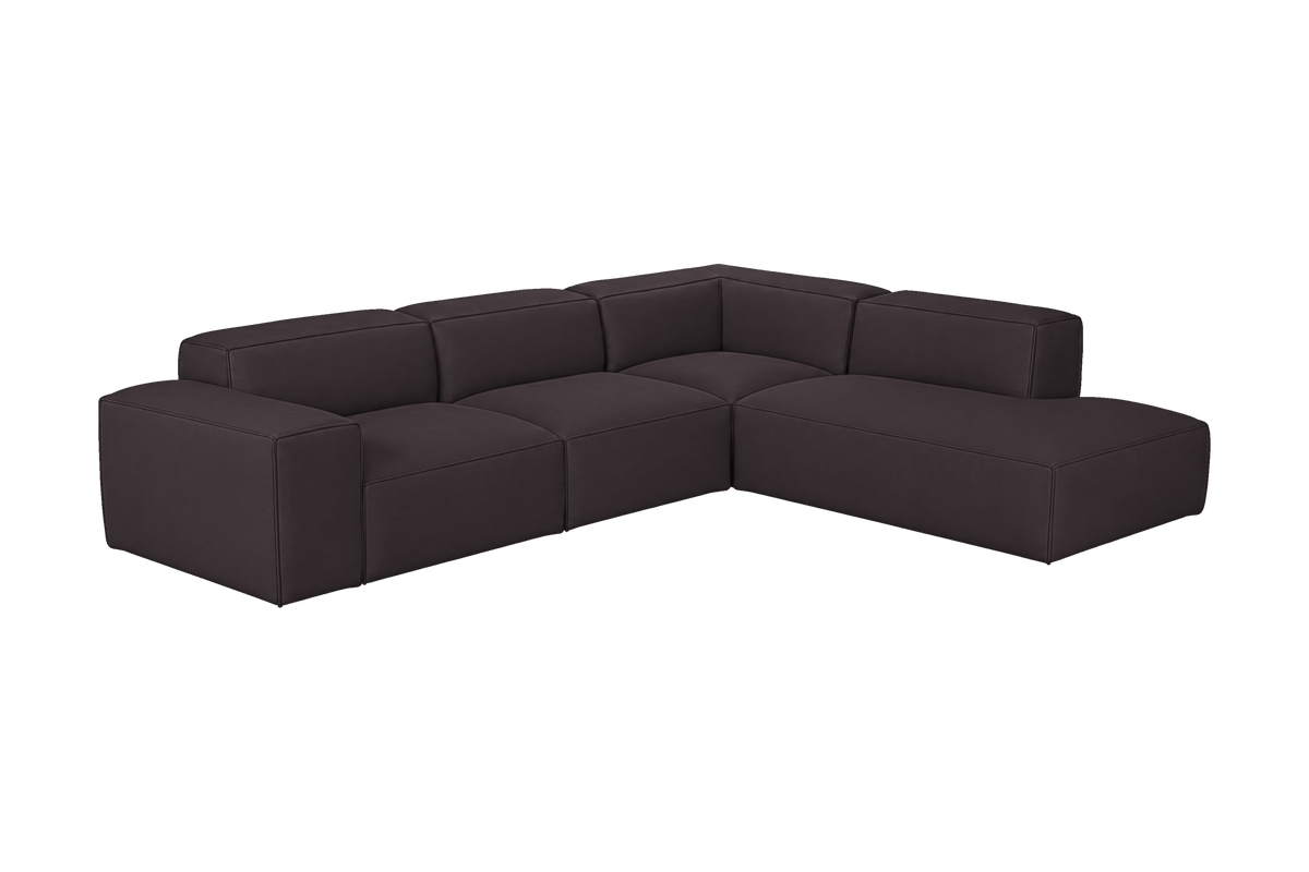 Elo Right Bumper Sectional in Dante Charcoal