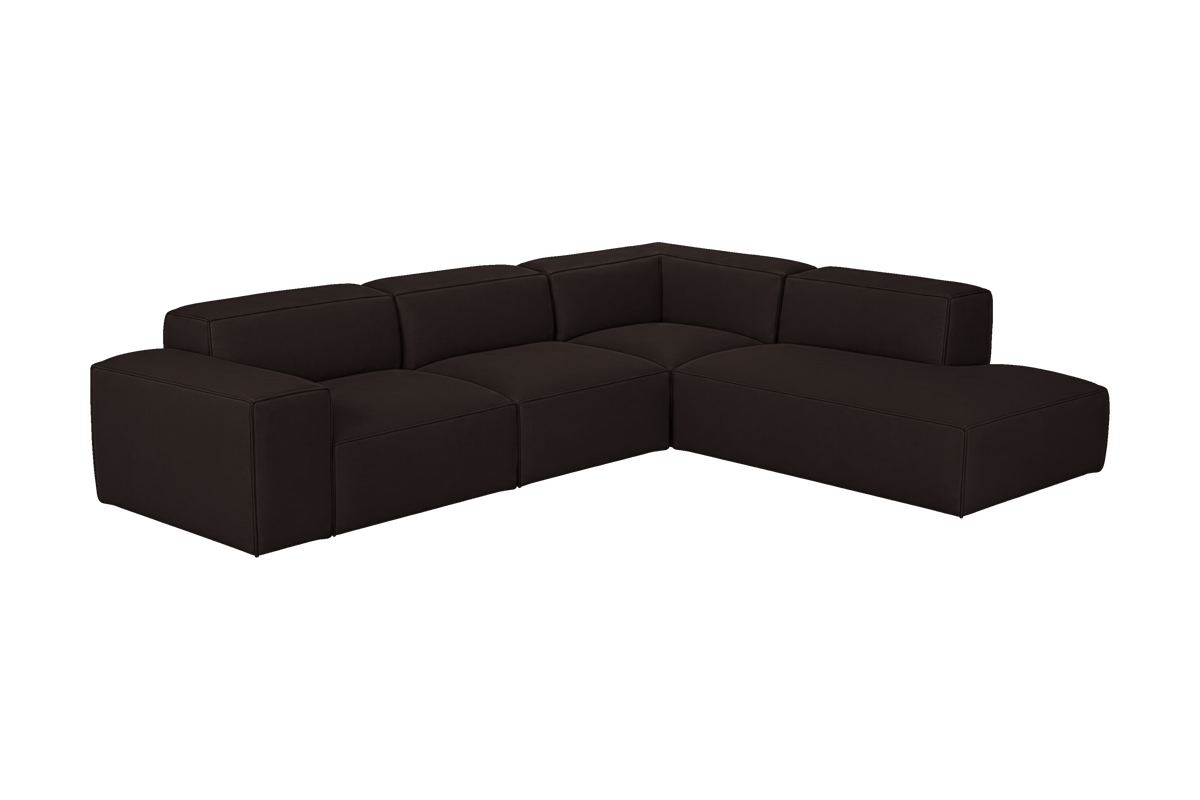 Elo Right Bumper Sectional in Dante Ebony