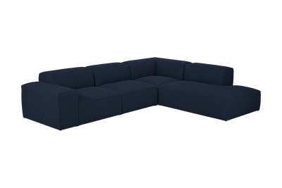 Elo Right Bumper Sectional in Roni Ember Blue