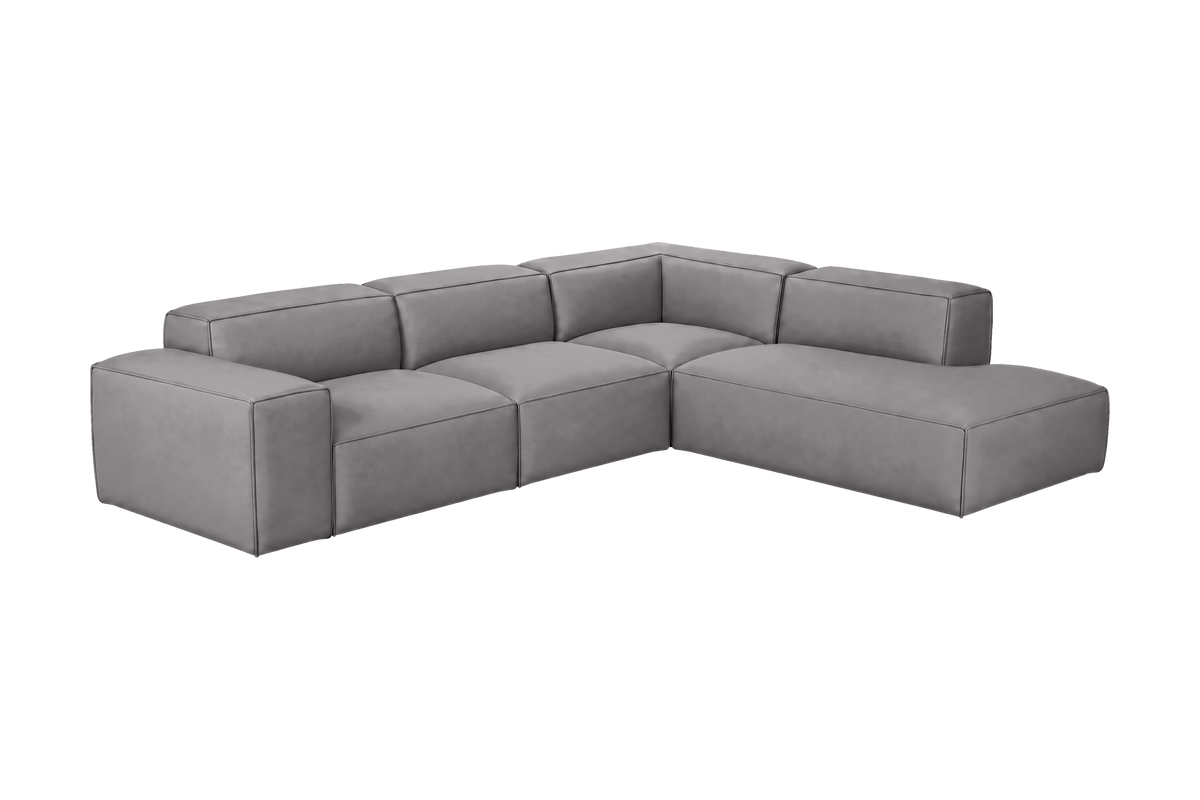 Elo Right Bumper Sectional in Dante Meteor