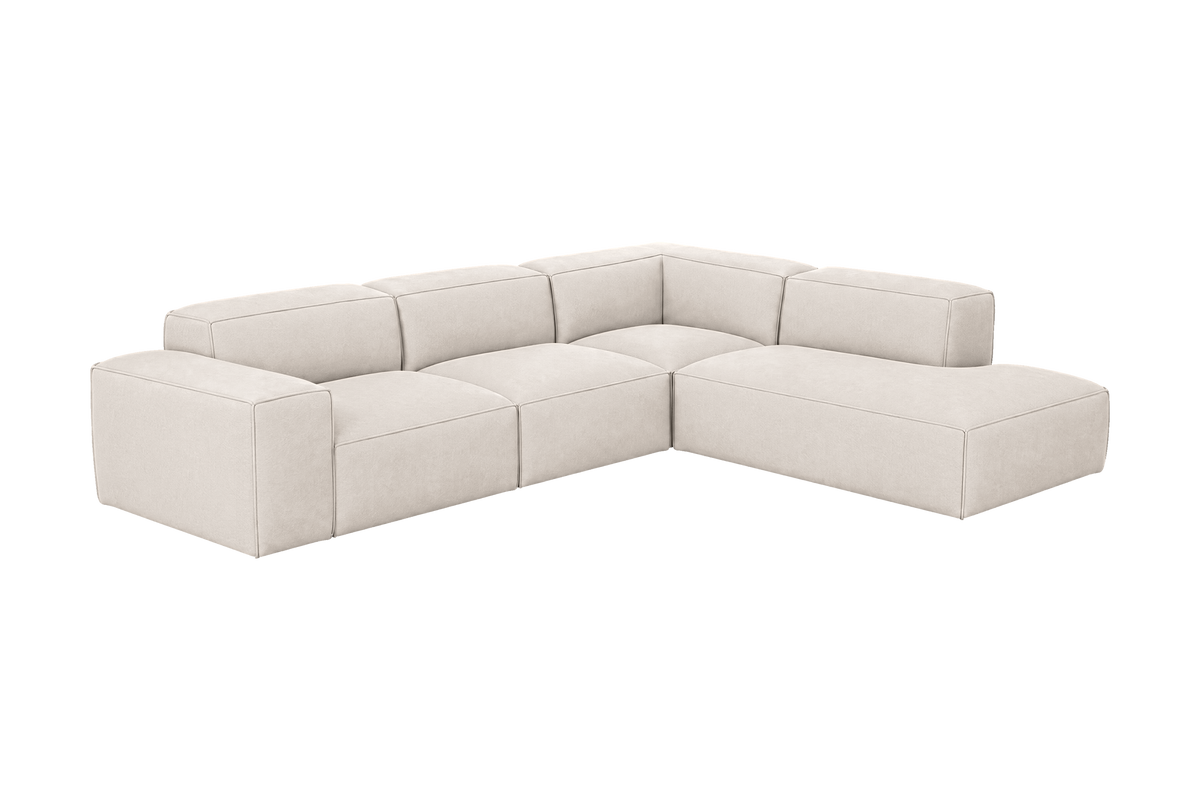 Elo Right Bumper Sectional in Fresco Milky