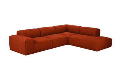 Elo Right Bumper Sectional in Roni Poppy