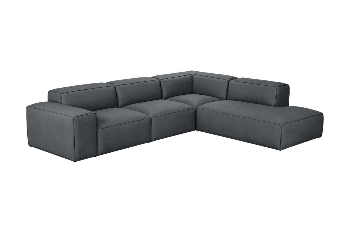 Elo Right Bumper Sectional in Dante Shark