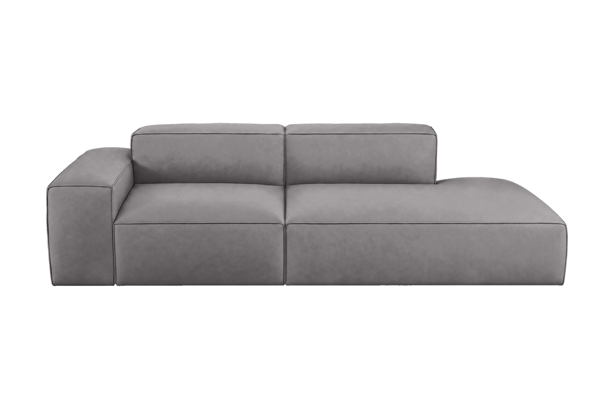 Elo Right Chaise Sofa in Dante Meteor