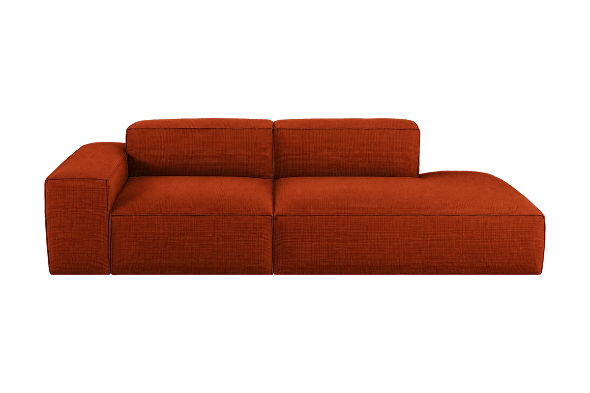 Elo Right Chaise Sofa in Roni Poppy