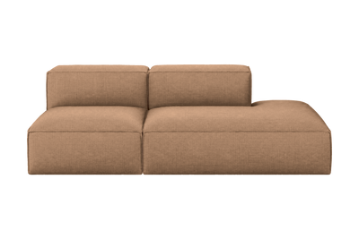 Elo Right Open Chaise Sofa in Roni Biscotti