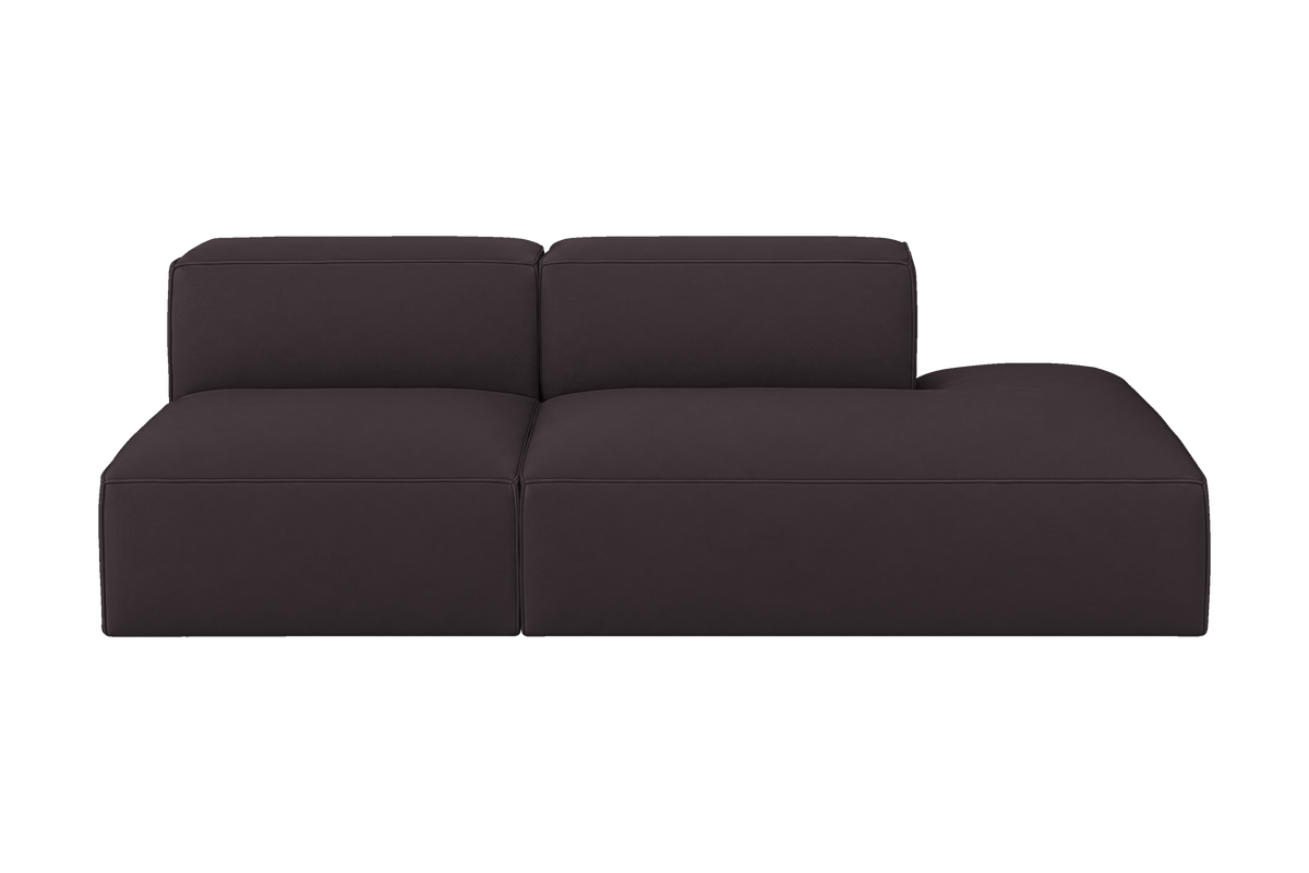 Elo Right Open Chaise Sofa in Dante Charcoal