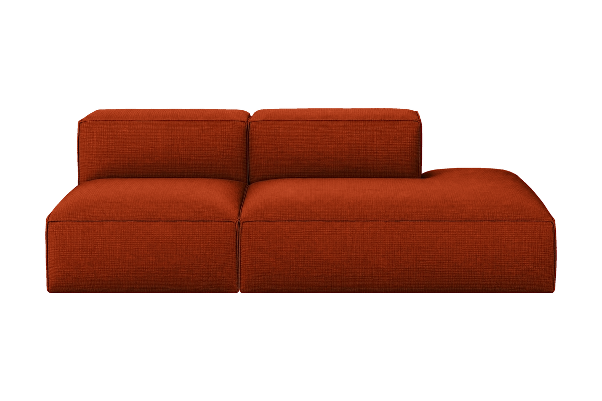 Elo Right Open Chaise Sofa in Roni Poppy