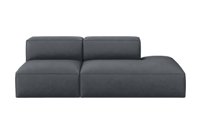 Elo Right Open Chaise Sofa in Dante Shark