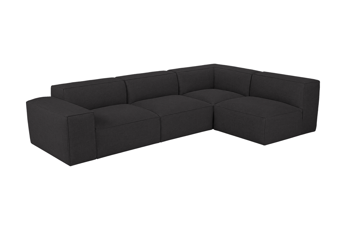 Elo Right Open Sectional in Roni Ember