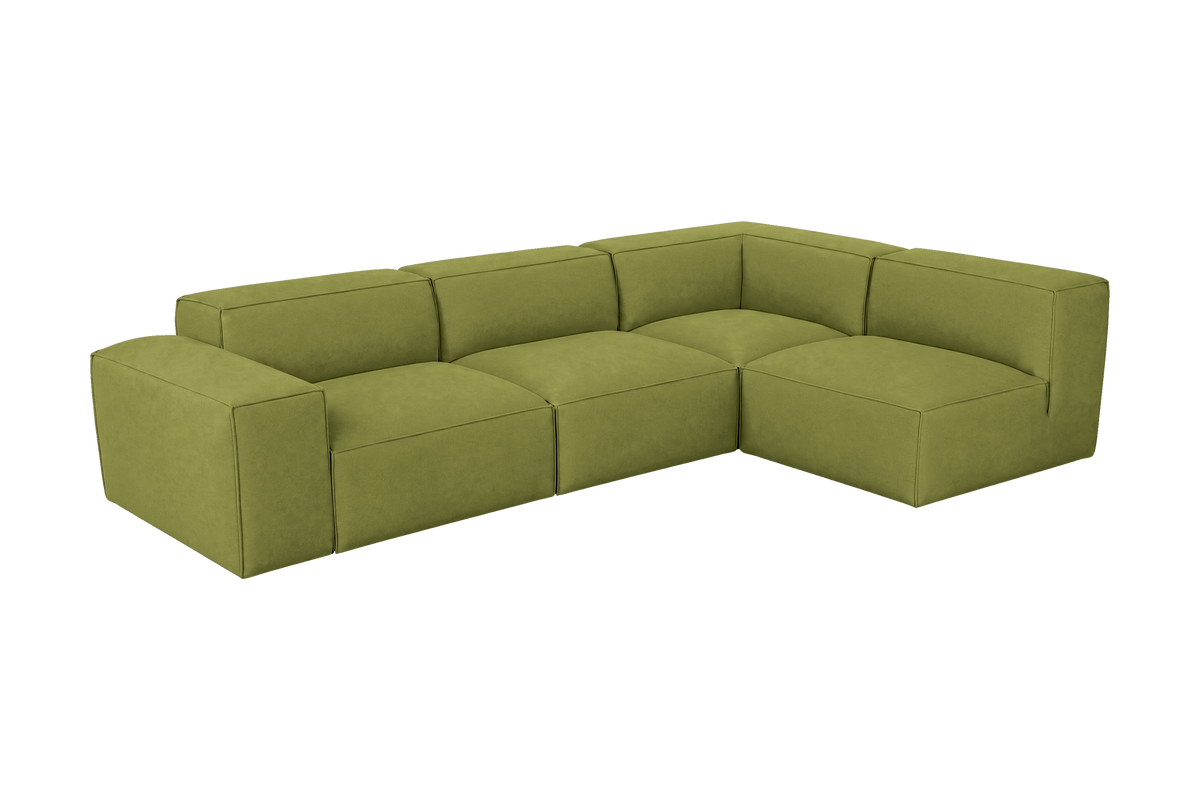 Elo Right Open Sectional in Fresco Key Lime