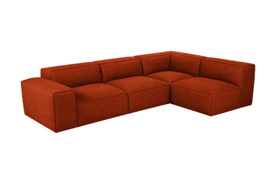 Elo Right Open Sectional in Roni Poppy