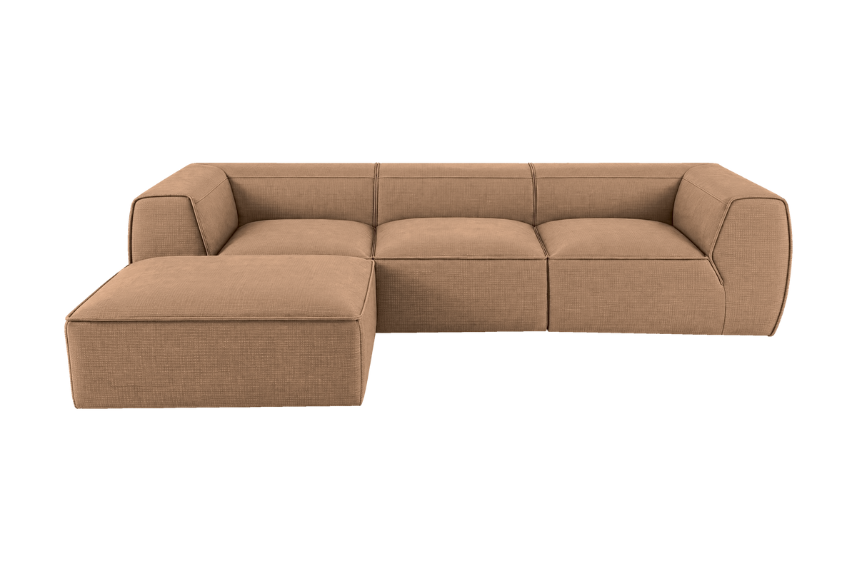 Fred Large Left Chaise in Roni Biscotti