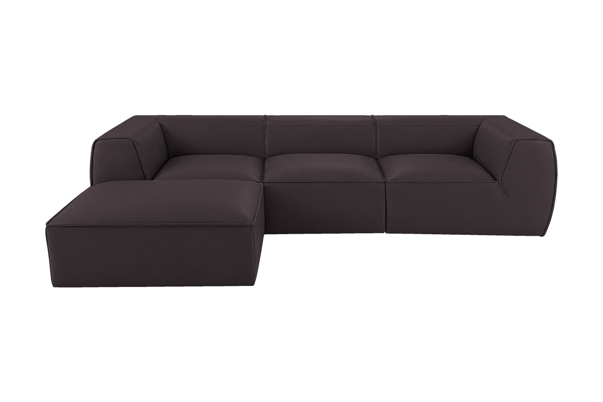 Fred Large Left Chaise in Dante Charcoal