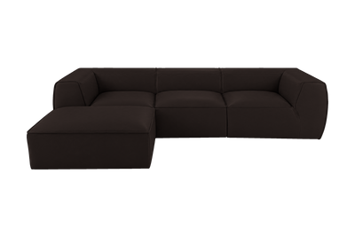 Fred Large Left Chaise in Dante Ebony
