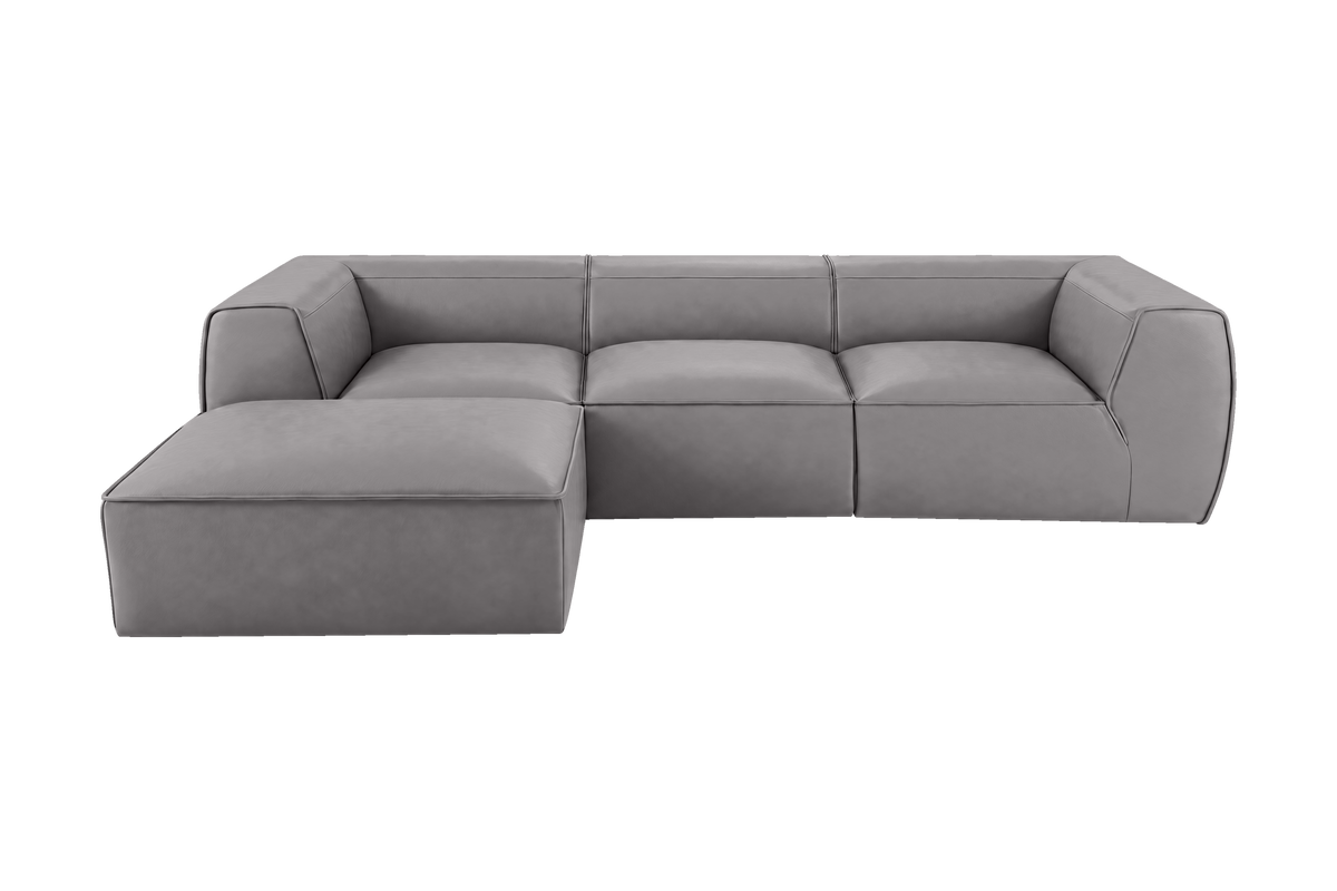 Fred Large Left Chaise in Dante Meteor