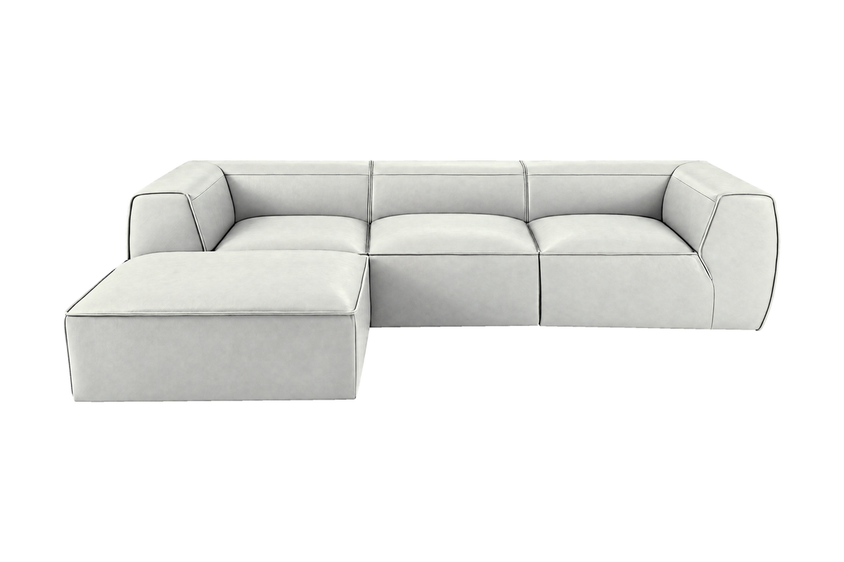 Fred Large Left Chaise in Felix Milky
