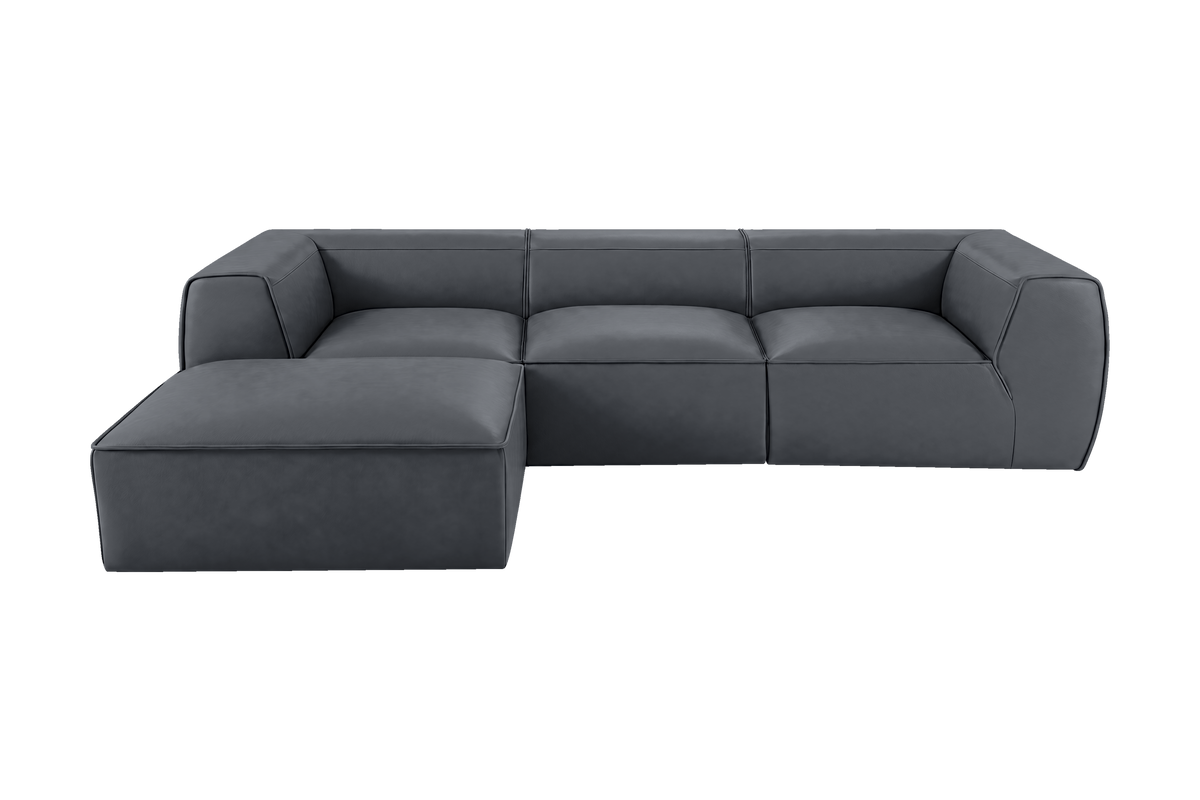 Fred Large Left Chaise in Dante Shark