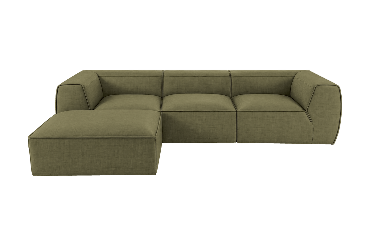 Fred Large Left Chaise in Mosquito Sycamore