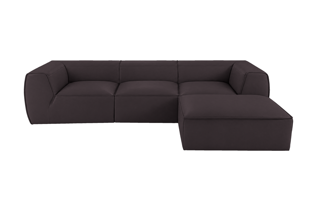 Fred Large Right Chaise in Dante Charcoal