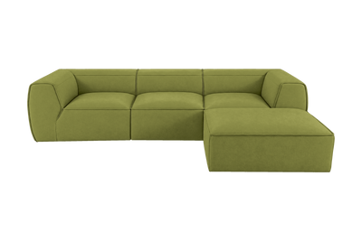 Fred Large Right Chaise in Fresco Key Lime